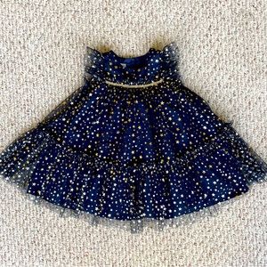 Navy Blue Star Tulle Dress